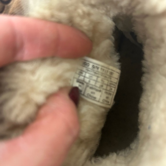 UGG Women Classic Mini II Boot 7 Chestnut Embossed All Over logo Suede Casual - Picture 7 of 10